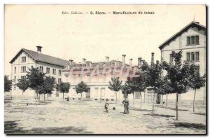 Postcard Old Tobacco Riom tobacco Manufacture