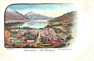 View of Queenstown, New Zealand, Early Postcard, Unused