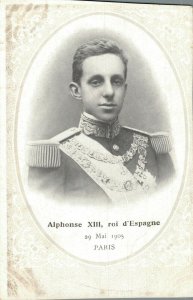 Alphonse XIII Roi d'Espagne Alfonso XIII King of Spain Vintage RPPC 08.36