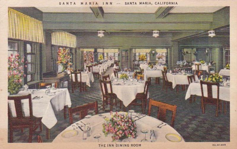 California Santa Maria The Santa Maria Inn Dining Room Curteich