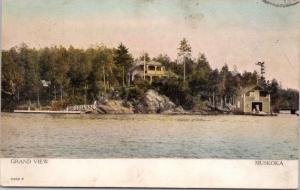 Grand View Muskoka Ontario ON Antique Postcard E17
