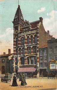 AUBURN, NY New York  YMCA BUILDING  Dentist & Ladies On Street  c1910's Postcard