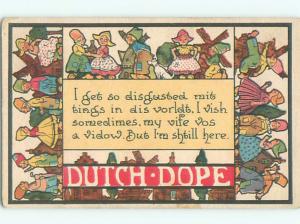 Pre-Linen comic DUTCH DOPE - BOYS AND GIRLS IN LITTLE SCENES W7035