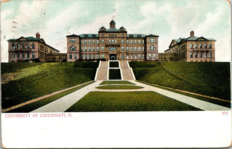 Vtg 1906 University Of Cincinnati Ohio OH Antique Postcard