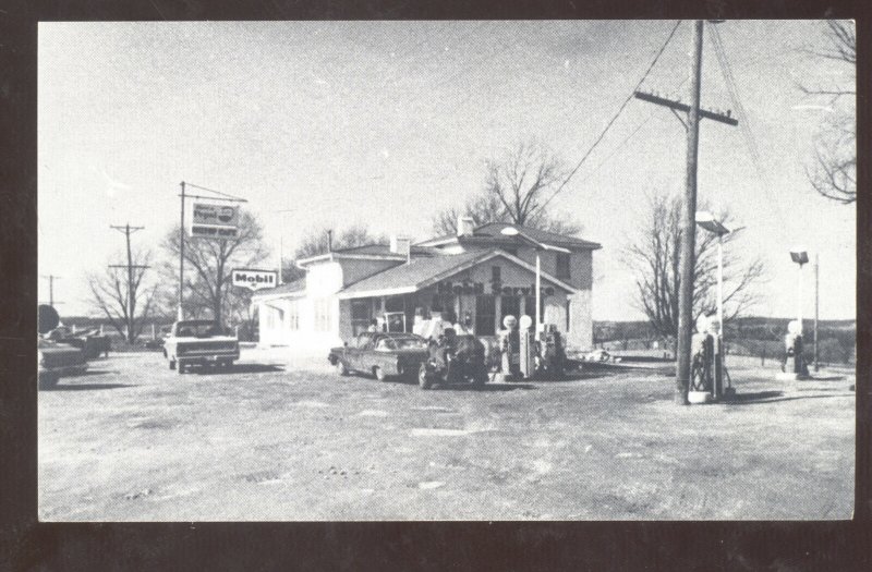 ST. CLAIR MISSOURI ROUTE 66 GAS STATION OLD CARS ADVERTISING POSTCARD