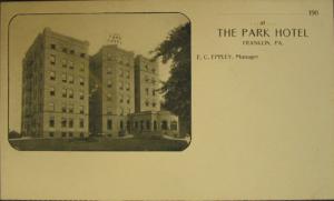 FRANKLIN PA The Park Hotel c1910 Postcard