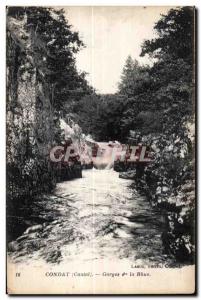 Old Postcard Condat (Cantal) Gorges Rhue