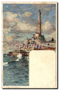 Old Postcard Italy Genova Illustrator