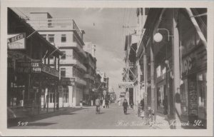 RPPC Postcard Port Said Prince Fareuk Street Egypt