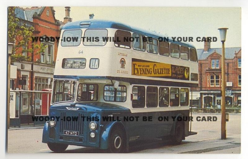 tm121 - Lytham St Annes Corporation Bus No 64 - postcard
