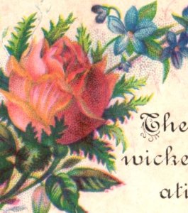 1880s Victorian Religious Card Bible Quote Thoughts Of The Wicked F130