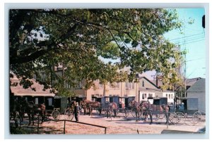 Vintage Old Fashioned Parking Lot Sugercreek, Ohio. Postcard P90E