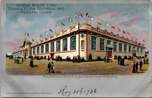 Manufacturers Lib Arts Industrial Louis & Clark Centennial OR c1905 Postcard O76