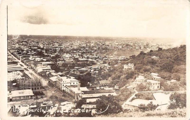 Ecuador panoramic partial view inside a city real photo pc Y11499