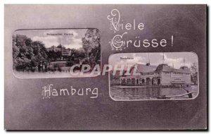 Old Postcard Viele Grusse Hamburg