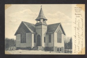 BANTAM CONNECTICUT CT METHODIST EPISCOPAL CHURCH VINTAGE POSTCARD 1907