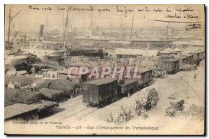 Old Postcard Marseille Quai Boarding Transatlantic