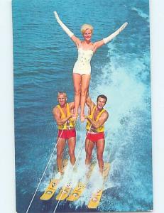 Pre-1980 Risque CYPRESS GARDENS SKIING Winter Haven & Lakeland FL hp8577