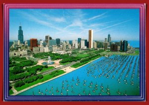 Illinois. Chicago - Aerial View Of The Harbor - [IL-390X]