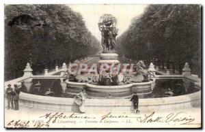 Old Postcard Paris Luxembourg Fountain Carpeaux