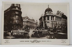 London Strand Theatre Waldorf Hotel Gaiety Theatre Idris Lime Juice Postcard G9