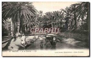 Old Postcard At The Source Nafta Tunisia