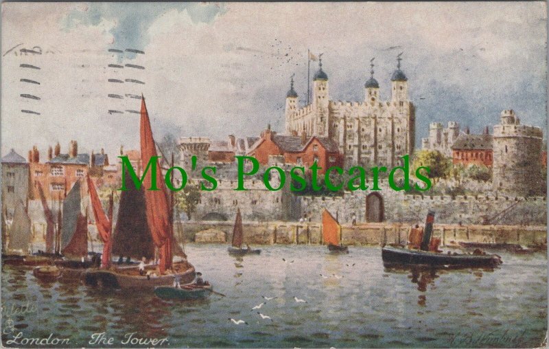 London Postcard - The Tower of London, Artist H.B.Wimbush RS35490