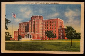 Vintage Postcard 1947 Menorah Hospital, Kansas City, Missouri (MO)