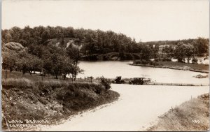 Lake Bernice Campbellsport WI Wisconsin Unused Real Photo Postcard E87