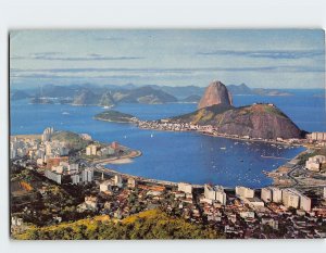 Postcard Guanabara Bay, Urca and Sugar Loaf, Rio de Janeiro, Brazil