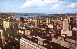 Postcard WA Seattle bird's eye view