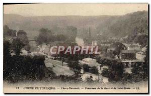 Postcard Old Thury Harcourt Panorama de la Gare and St. Benin