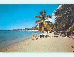 Pre-1980 CURTAIN BLUFF BEACH SCENE St. Johns West Indies Antigua F5745