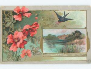 Divided-Back VALENTINE DAY SCENE Great Postcard W7799