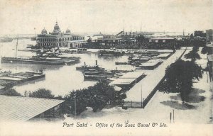 Lot of 4 postcards Egypt Port Said Suez Canal lighthouse Lesseps square 1900 