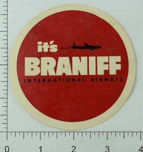 1940's-50's Braniff International Airways Luggage Label Original E18