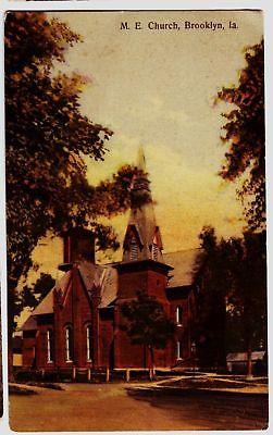 1909 BROOKLYN Iowa Ia Postcard ME Church Poweshiek Co