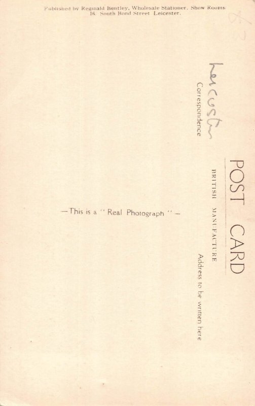 England Leicester Clock Tower RPPC vintage postcard