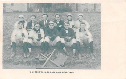 Concord School 1908, New Hampshire? Baseball, Base Ball Team, Real Photo, Unu...