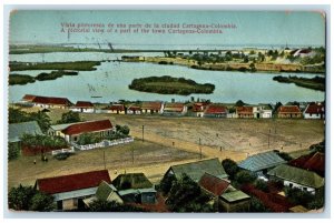 1914 A Pictorial View of Part of the Town Cartagena-Colombia Postcard