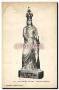 Old Postcard Sainte Anne D Auray Statue of Saint Anne