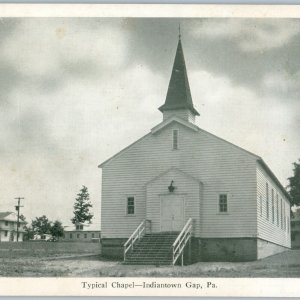 c1940s Indiantown Gap, PA Chapel Church WR Thompson Buy Bonds for Victory A190