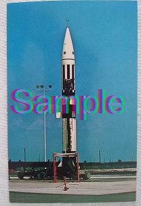 Pershing Ballistic Missile in erector launcher chrome postcard unused