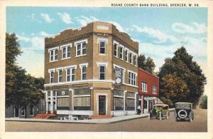 Roane County Bank Spencer West Virginia 1920s postcard