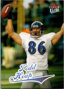 2004 Fleer Football Card Todd Heap Baltimore Ravens sk9340