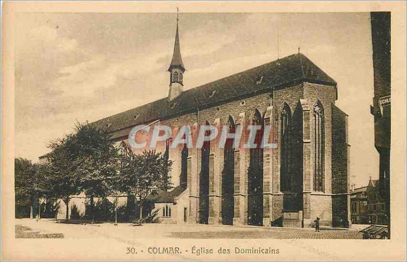 Old Postcard Colmar Dominican church