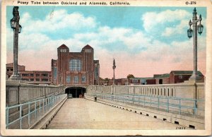 Oakland, California Posey Tube, Alameda, Tunnel Street View 1920s Cars -A32 