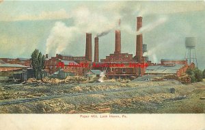 PA, Lock Haven, Pennsylvania, Paper Mill Smoke Stacks, Exterior View, No A 11505