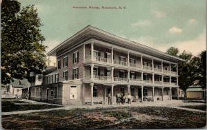 Hancock New YorkHancock House HotelMen Gathered Out FrontStores198 Handcolor