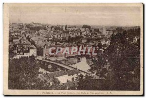 Old Postcard Poitiers Bridge Joubert The Clain and general view